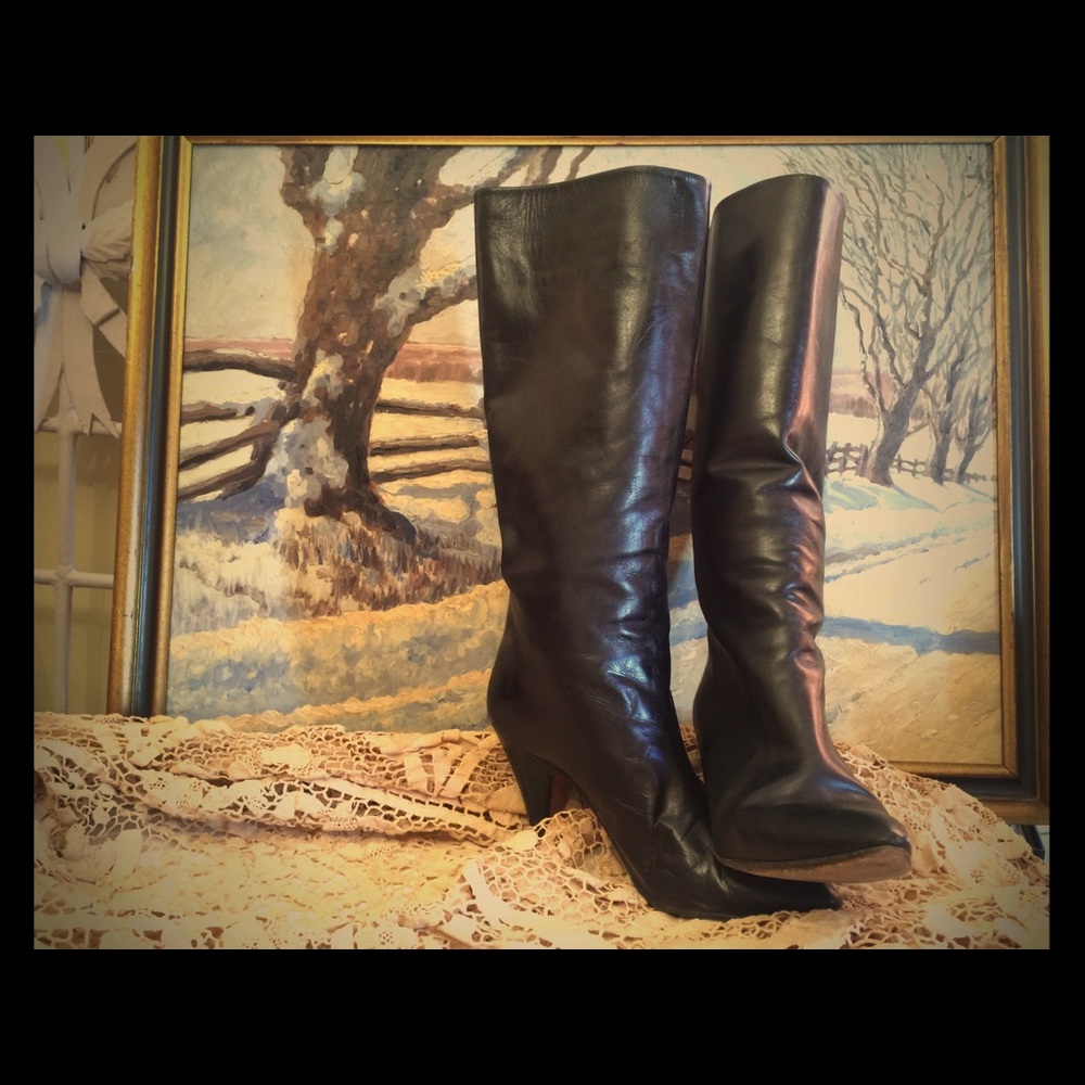 Vintage Walter Steiger tall black boots